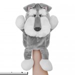 Lazada Plush Schnauzer Hand Puppet Stuffed Animal Toy Wonderful Family Play Grey  B07H2S6TCX